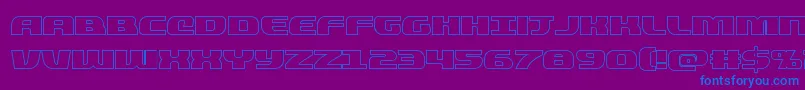 quickeningout Font – Blue Fonts on Purple Background