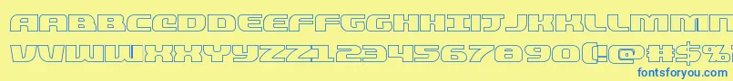 quickeningout Font – Blue Fonts on Yellow Background