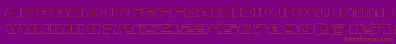 quickeningout Font – Brown Fonts on Purple Background