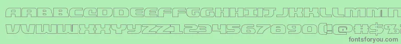 quickeningout Font – Gray Fonts on Green Background