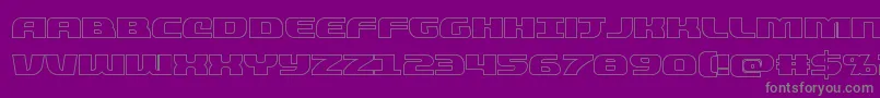 quickeningout Font – Gray Fonts on Purple Background