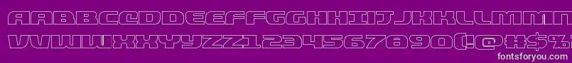 quickeningout Font – Green Fonts on Purple Background