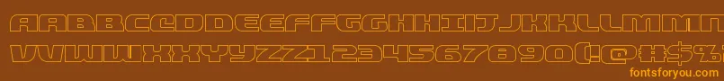 quickeningout Font – Orange Fonts on Brown Background