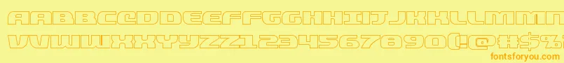 quickeningout Font – Orange Fonts on Yellow Background