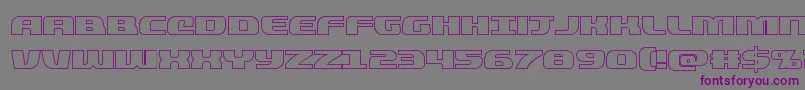 quickeningout Font – Purple Fonts on Gray Background