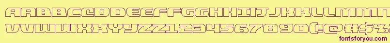 quickeningout Font – Purple Fonts on Yellow Background