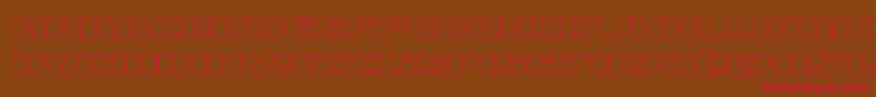 quickeningout Font – Red Fonts on Brown Background