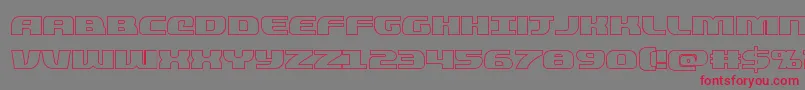 quickeningout Font – Red Fonts on Gray Background