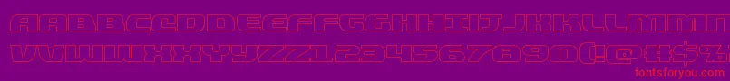 quickeningout Font – Red Fonts on Purple Background