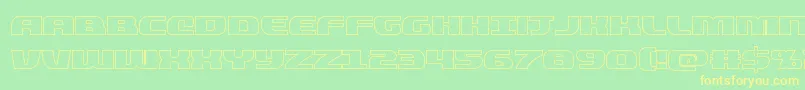 quickeningout Font – Yellow Fonts on Green Background