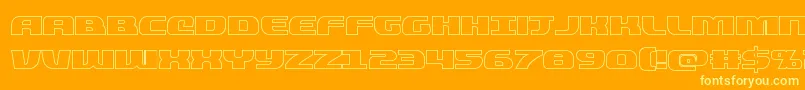quickeningout Font – Yellow Fonts on Orange Background