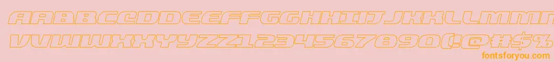 quickeningoutital Font – Orange Fonts on Pink Background