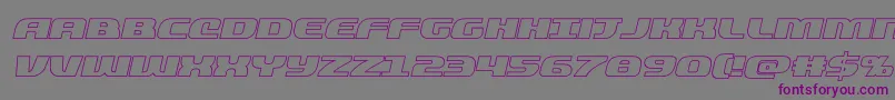 quickeningoutital Font – Purple Fonts on Gray Background