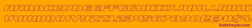 quickeningoutital Font – Purple Fonts on Orange Background