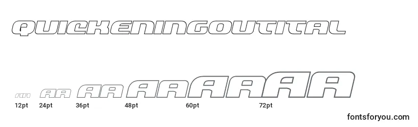 Quickeningoutital (137838) Font Sizes