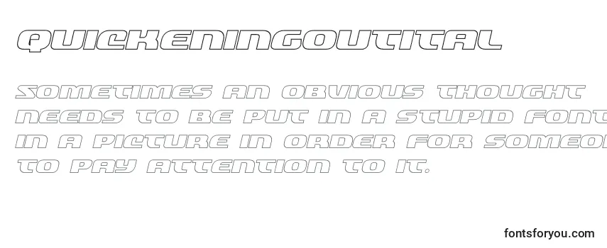 Quickeningoutital (137838) Font