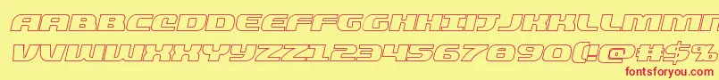 quickeningoutital Font – Red Fonts on Yellow Background