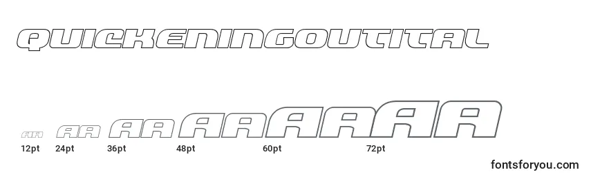 Quickeningoutital (137839) Font Sizes