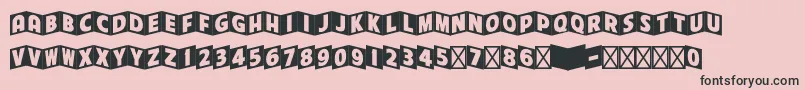 Cinerama Font – Black Fonts on Pink Background