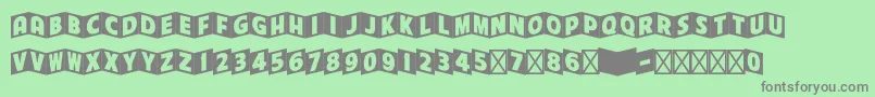 Cinerama Font – Gray Fonts on Green Background