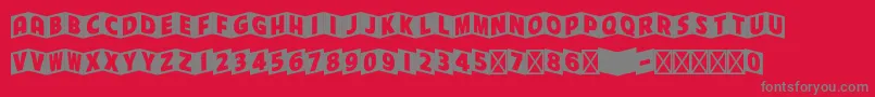 Cinerama Font – Gray Fonts on Red Background