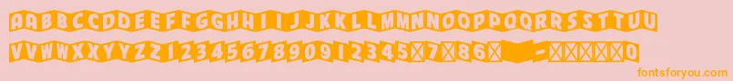 Cinerama Font – Orange Fonts on Pink Background