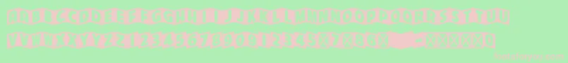 Cinerama Font – Pink Fonts on Green Background