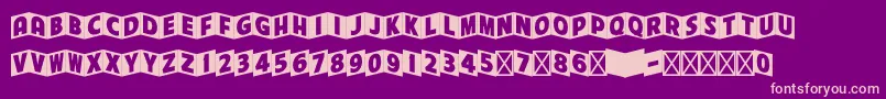 Cinerama Font – Pink Fonts on Purple Background