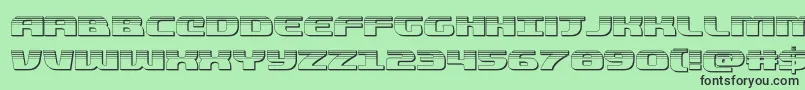 quickeningplat Font – Black Fonts on Green Background