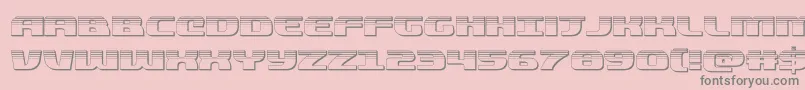 quickeningplat Font – Gray Fonts on Pink Background