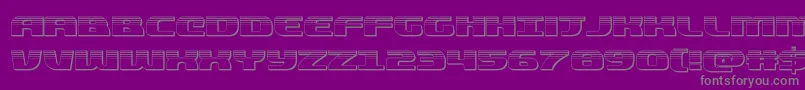 quickeningplat Font – Gray Fonts on Purple Background