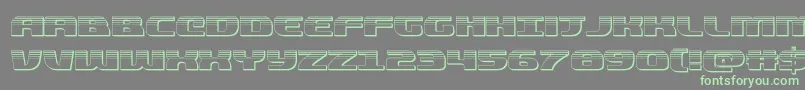 quickeningplat Font – Green Fonts on Gray Background