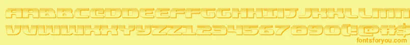 quickeningplat Font – Orange Fonts on Yellow Background