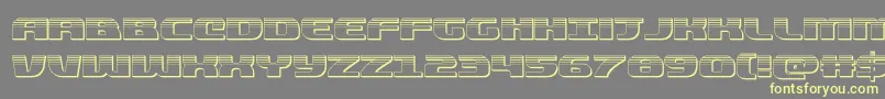 quickeningplat Font – Yellow Fonts on Gray Background