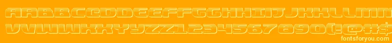 quickeningplat Font – Yellow Fonts on Orange Background