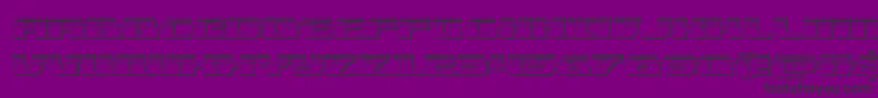 quickeningplat Font – Black Fonts on Purple Background