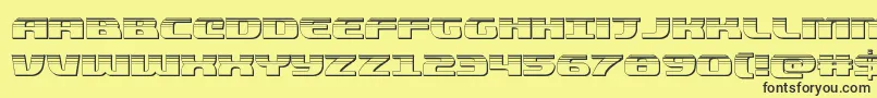 quickeningplat Font – Black Fonts on Yellow Background