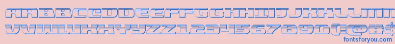 quickeningplat Font – Blue Fonts on Pink Background