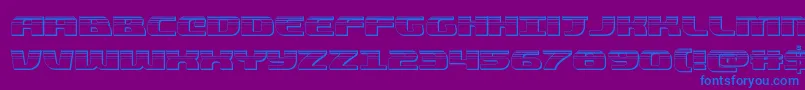 quickeningplat Font – Blue Fonts on Purple Background