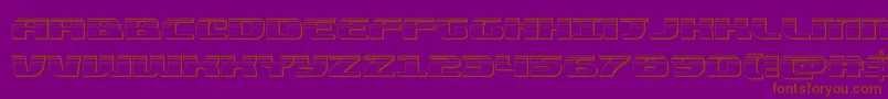 quickeningplat Font – Brown Fonts on Purple Background