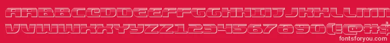 Police quickeningplat – polices roses sur fond rouge