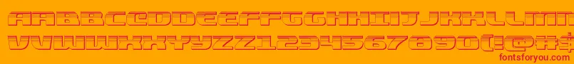 Шрифт quickeningplat – красные шрифты на оранжевом фоне