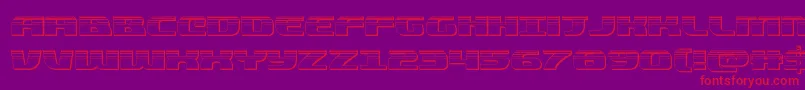 quickeningplat Font – Red Fonts on Purple Background