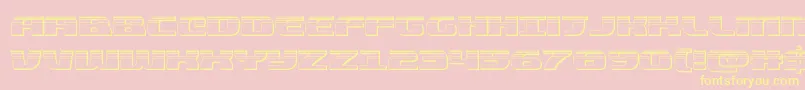 quickeningplat Font – Yellow Fonts on Pink Background
