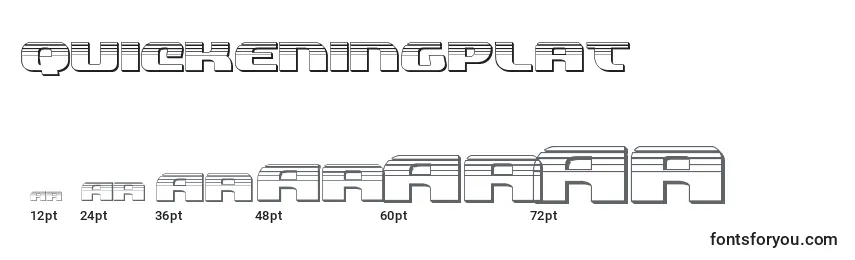 Quickeningplat (137841) Font Sizes