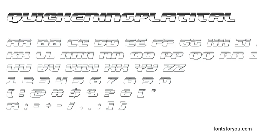 Quickeningplatital (137842)-fontti – aakkoset, numerot, erikoismerkit