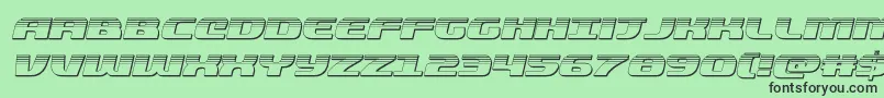 quickeningplatital Font – Black Fonts on Green Background