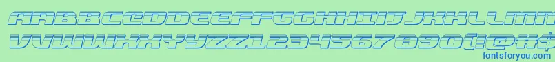 quickeningplatital Font – Blue Fonts on Green Background