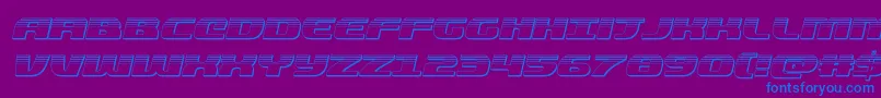 Шрифт quickeningplatital – синие шрифты на фиолетовом фоне