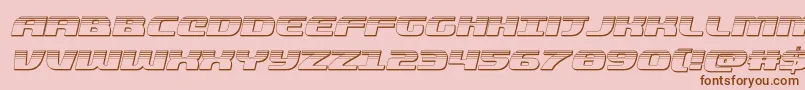 quickeningplatital Font – Brown Fonts on Pink Background
